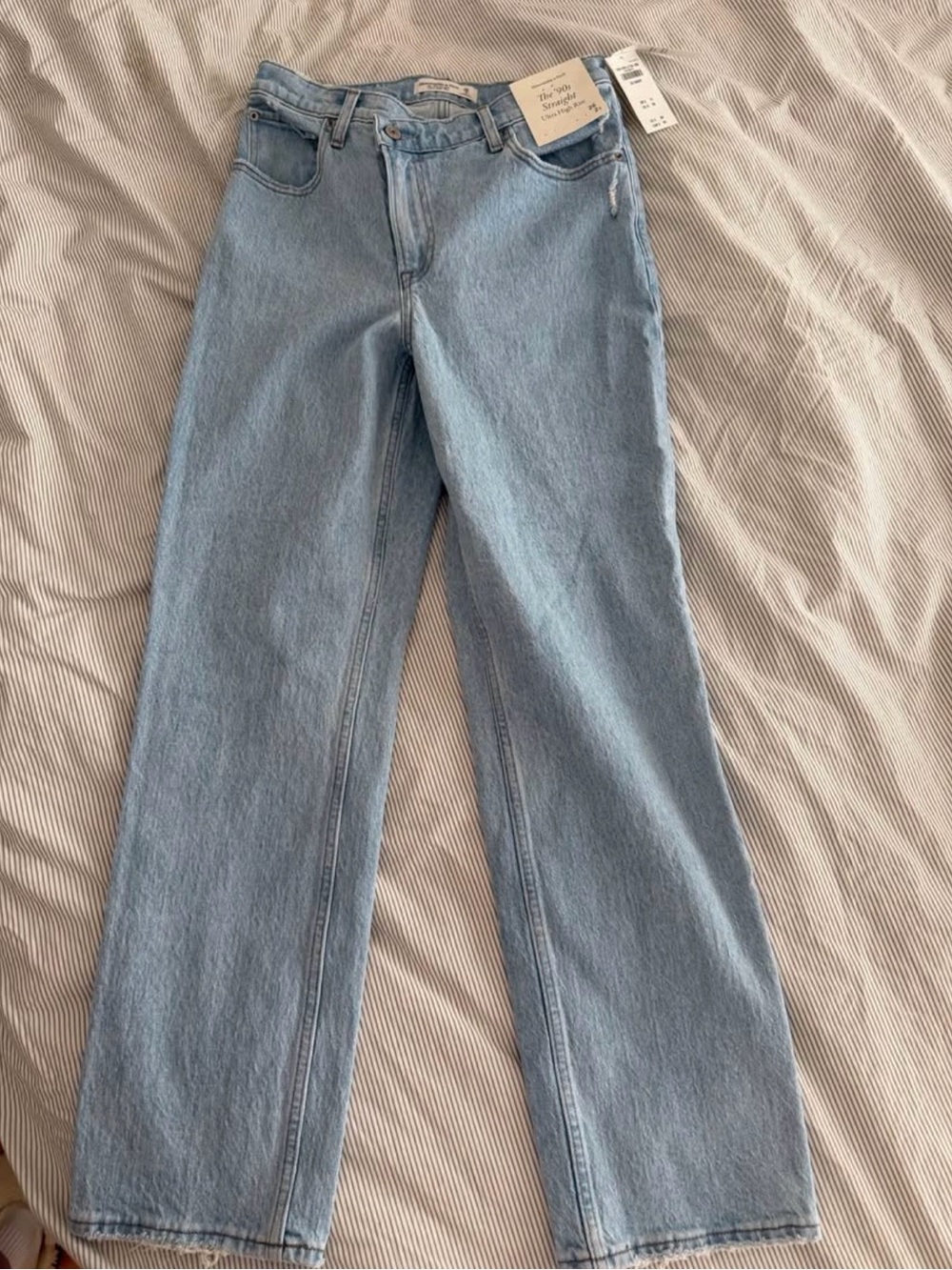 Abercrombie & Fitch Light Blue Straight-Leg Jeans